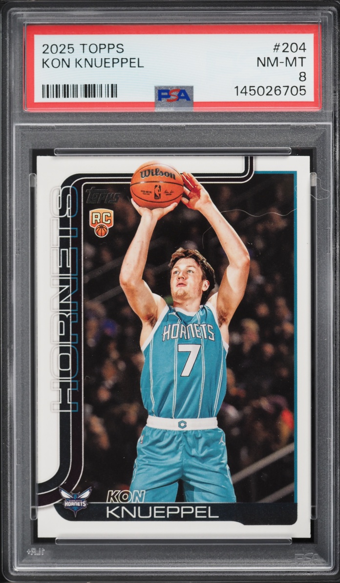2025 Topps Basketball Kon Knueppel ROOKIE #204 PSA 8 NM-MT