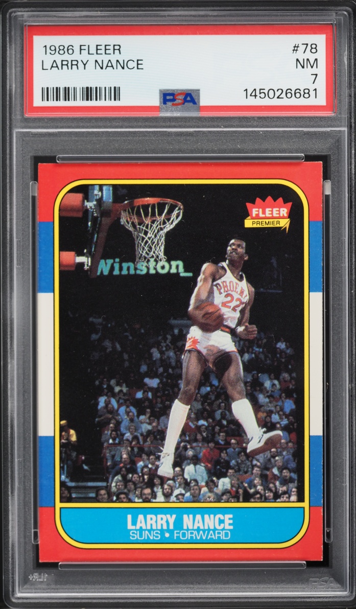 1986 Fleer Basketball Larry Nance #78 PSA 7 NRMT