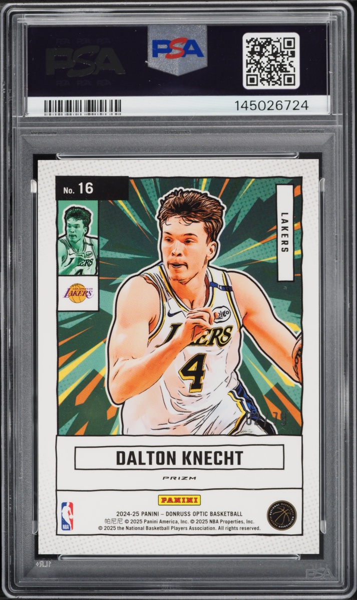2024 Donruss Optic Net Marvels Pink Velocity Dalton Knecht ROOKIE #16 PSA 10 GEM MINT