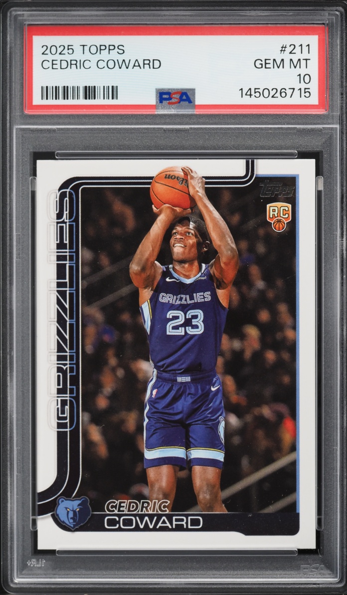 2025 Topps Basketball Cedric Coward ROOKIE #211 PSA 10 GEM MINT