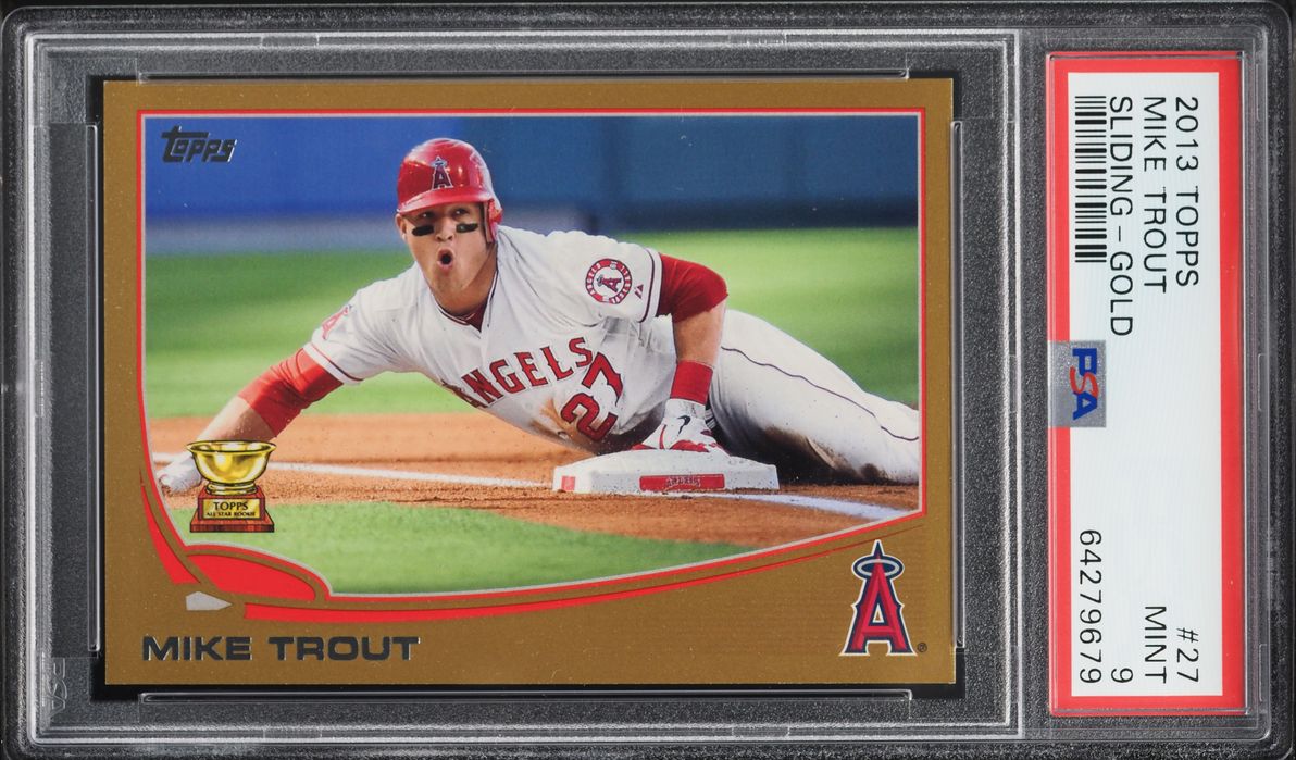 2013 Topps Sliding Gold Mike Trout /2013 #27 PSA 9 MINT