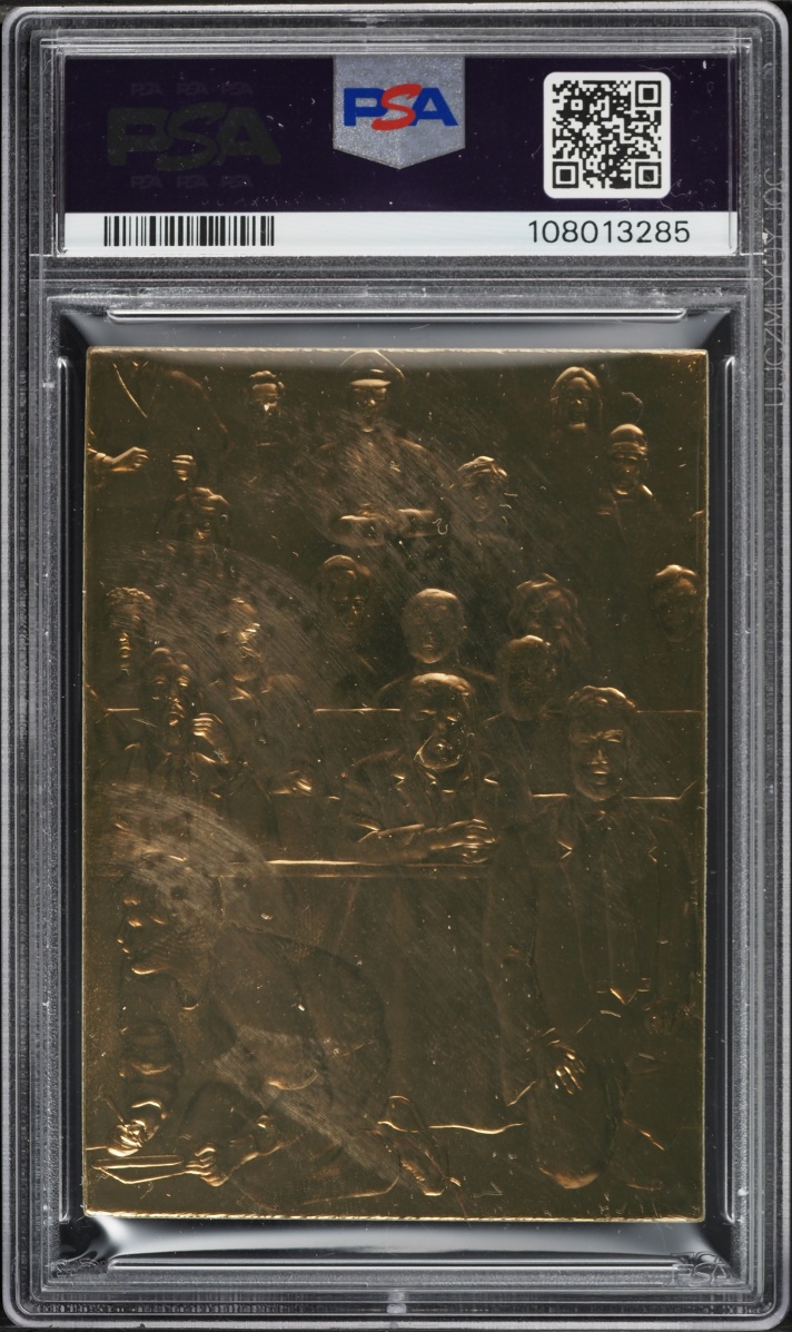 1998 Upper Deck Authenticated 22kt Gold Rookie Of The Year Michael Jordan #4 PSA 8 NM-MT