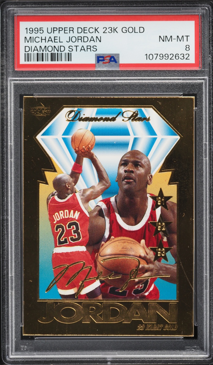 1995 Upper Deck 23K Gold Diamond Stars Michael Jordan /15853 PSA 8 NM-MT