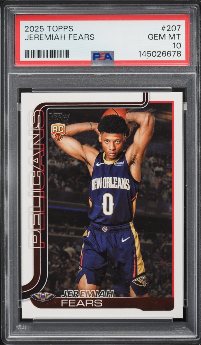 2025 Topps Basketball Jeremiah Fears ROOKIE #207 PSA 10 GEM MINT