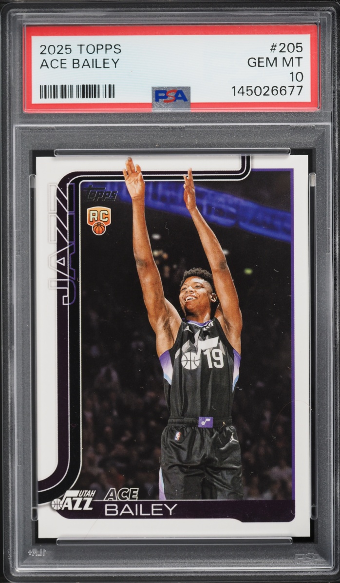 2025 Topps Basketball Ace Bailey ROOKIE #205 PSA 10 GEM MINT