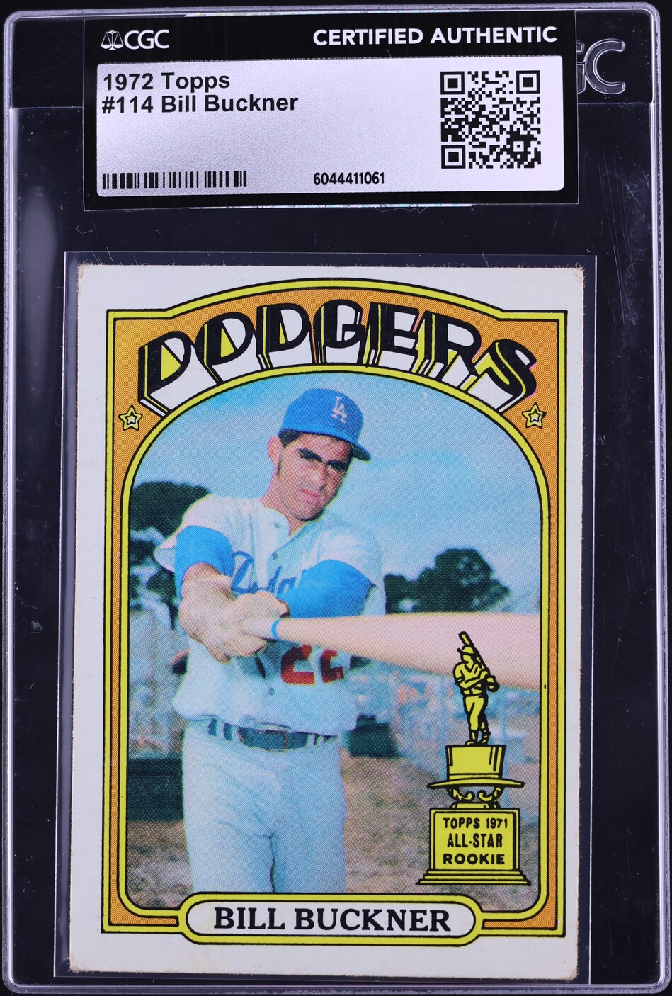 1972 Topps Bill Buckner #114 CGC AUTH
