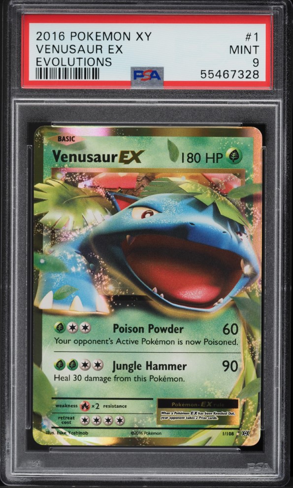 2016 Pokemon XY Evolutions Venusaur EX #1 PSA 9 MINT
