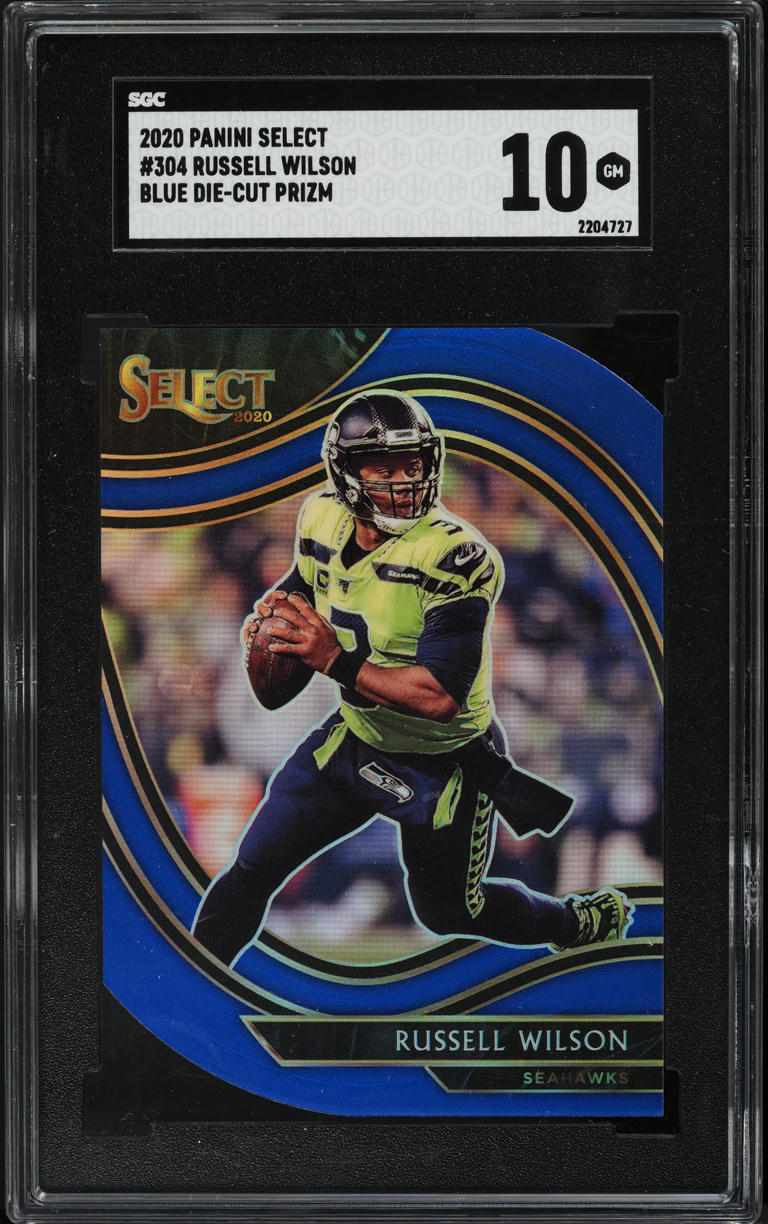 2020 plaques et patchs Russell Wilson marques mystiques