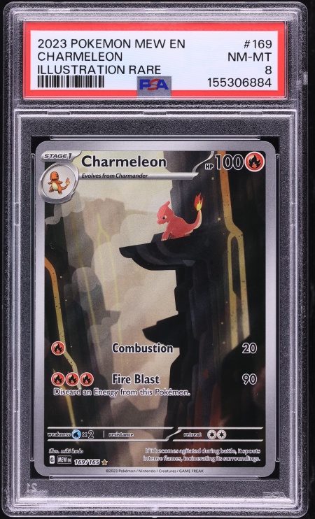 2023 Pokemon Scarlet & Violet 151 IR Charmeleon #169 PSA 8 NM-MT