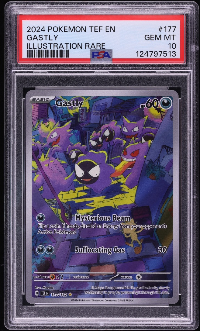 2024 Pokemon Scarlet & Violet Temporal Forces IR Gastly #177 PSA 10 GEM MINT