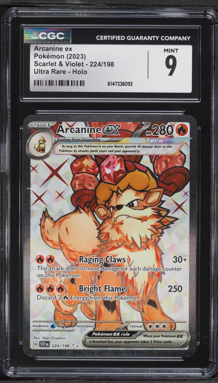 2023 Pokemon Scarlet & Violet Full Art Arcanine ex #224 CGC 9 MINT