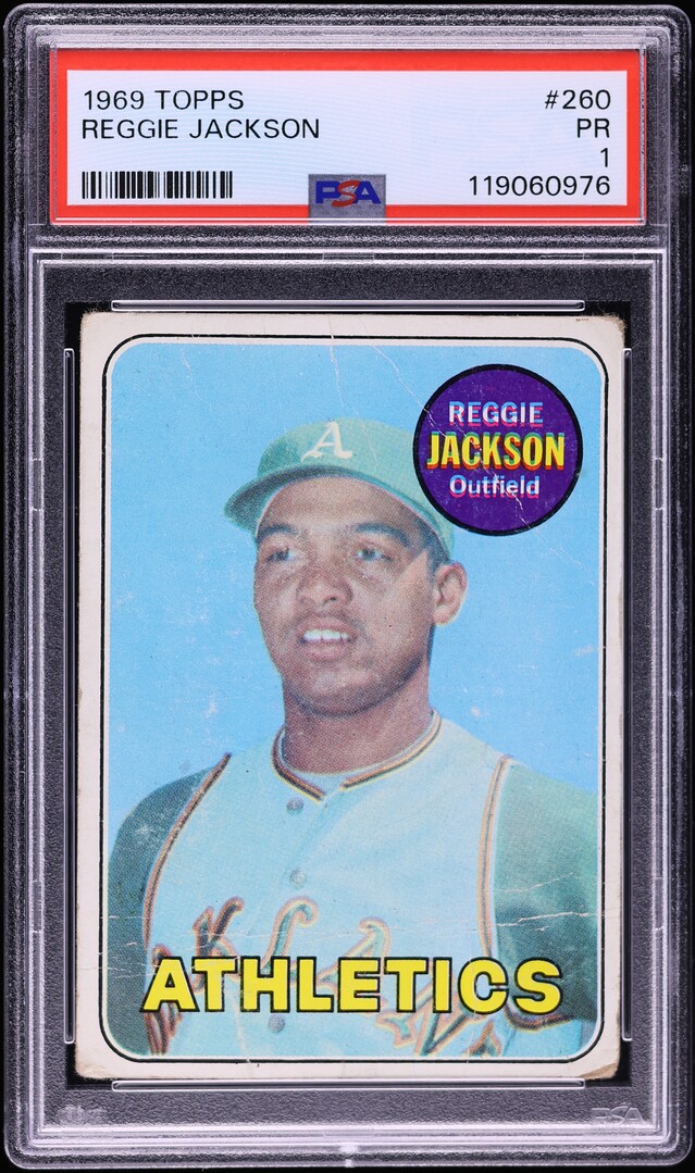 1969 Topps Reggie Jackson ROOKIE #260 PSA 1 PR