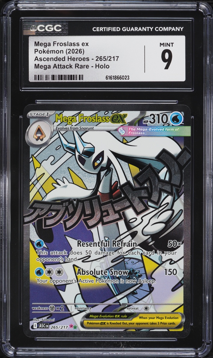 2026 Pokemon Mega Evolution Ascended Heroes MA Mega Froslass EX #265 CGC 9 MINT