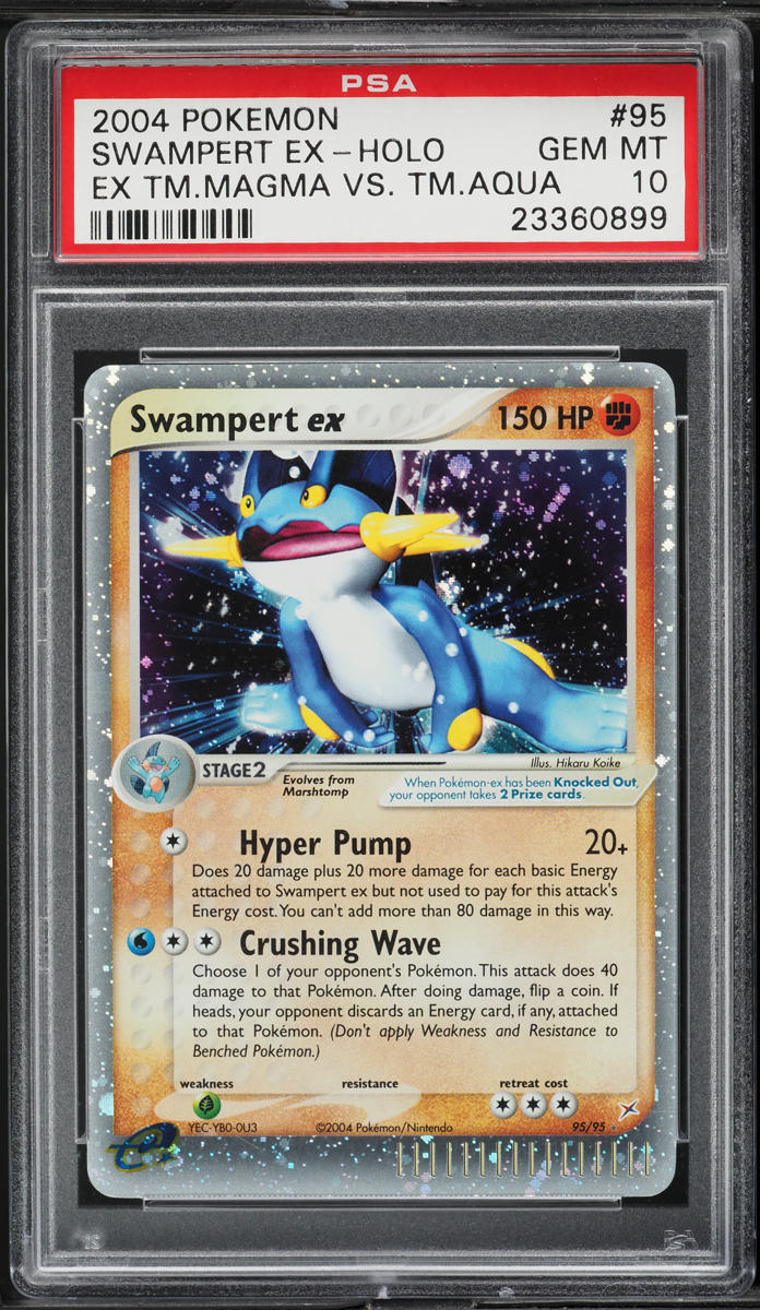 2004 Pokemon EX Team Magma Vs Team Aqua Holo Swampert ex #95 PSA 10 GEM MINT