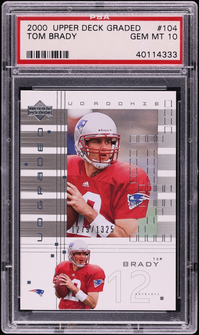 2000 Upper Deck Graded Tom Brady ROOKIE /1325 #104 PSA 10 GEM MINT