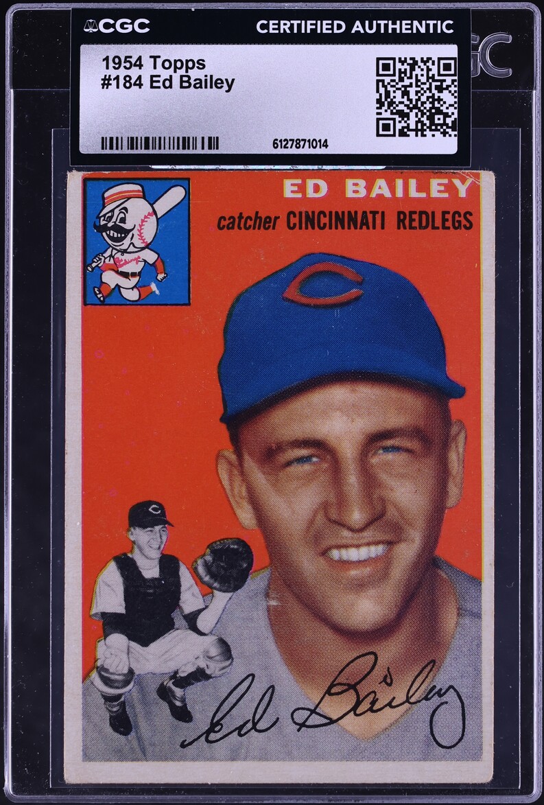 1954 Topps Ed Bailey #184 CGC AUTH