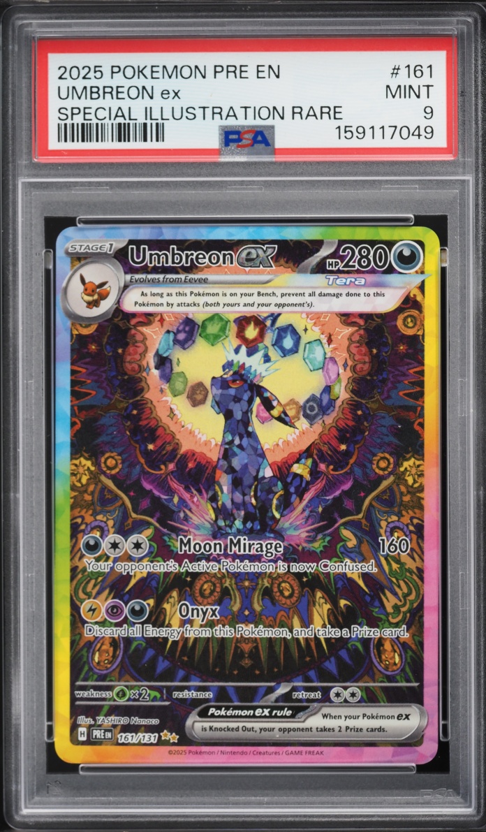 2025 Pokemon Scarlet & Violet Prismatic Evolutions SIR Umbreon EX #161 PSA 9 MINT