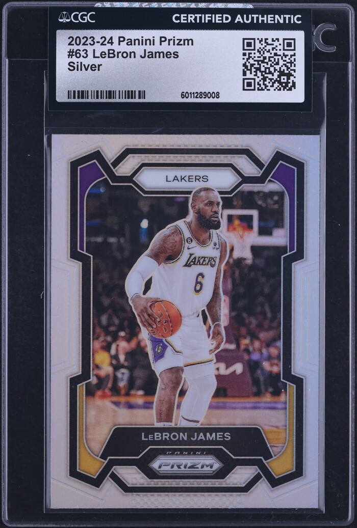 2023 Panini Prizm Silver LeBron James #63 CGC AUTH