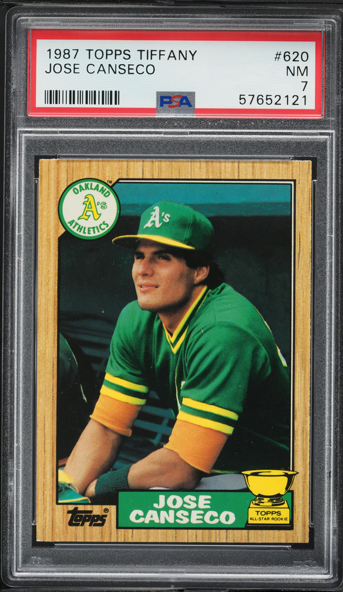 1987 Topps Tiffany Jose Canseco #620 PSA 7 NRMT