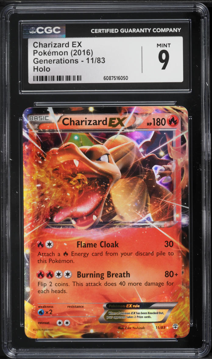 2016 Pokemon XY Generations Charizard EX #11 CGC 9 MINT