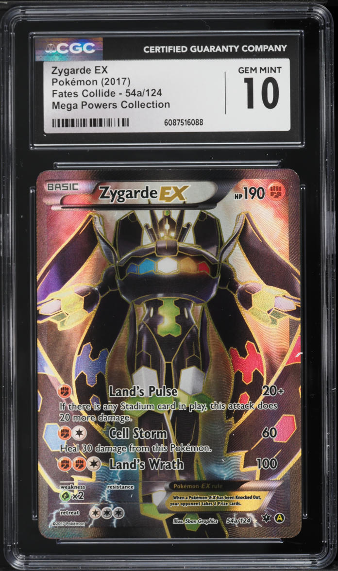 2017 Pokemon XY Fates Collide Mega Powers Collection Zygarde EX #54a CGC 10 GEM MINT