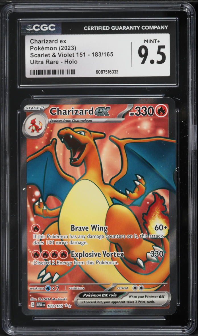 2023 Pokemon Scarlet & Violet 151 Full Art Charizard ex #183 CGC 9.5 MINT+