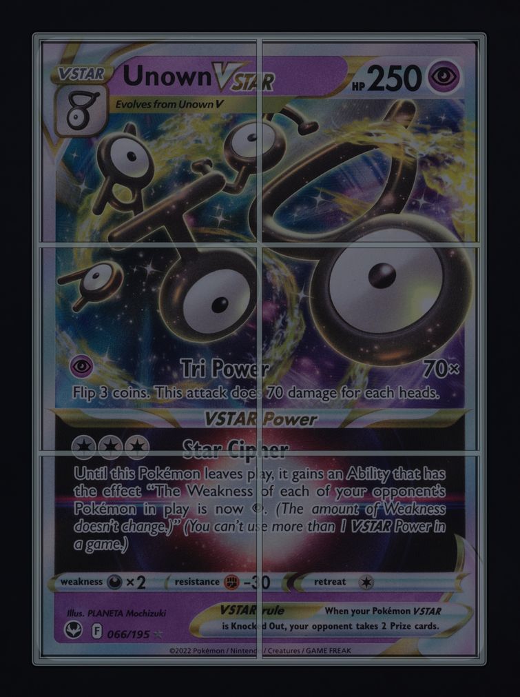 2022 Pokemon Sword & Shield Silver Tempest Unown VSTAR #66 MBA AUTH