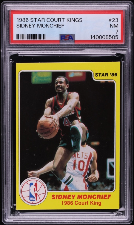 1986 Star Court Kings Sidney Moncrief #23 PSA 7 NRMT