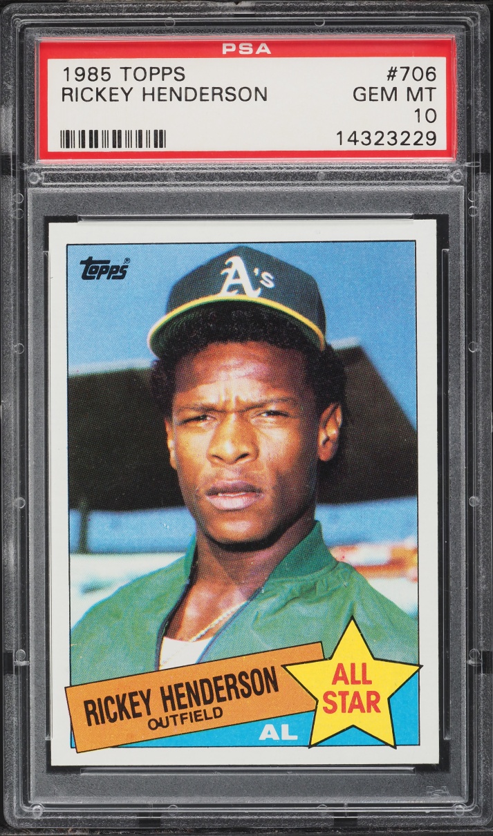 1985 Topps Rickey Henderson #706 PSA 10 GEM MINT