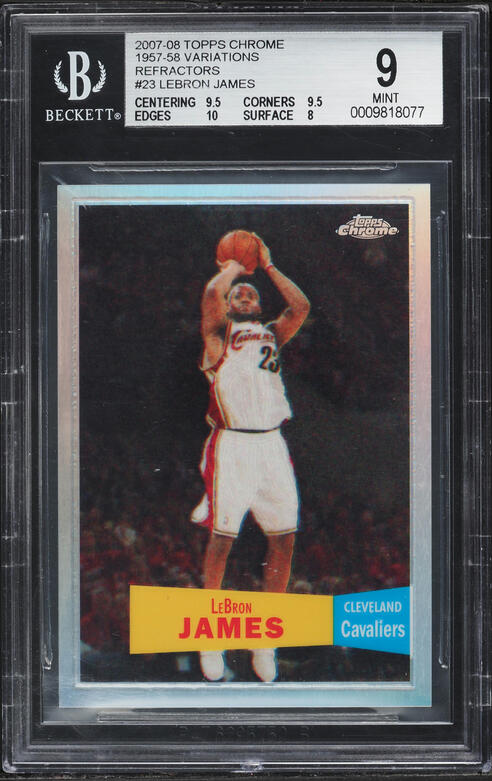 2007 Topps Chrome '57 Variation Refractor LeBron James /999 #23