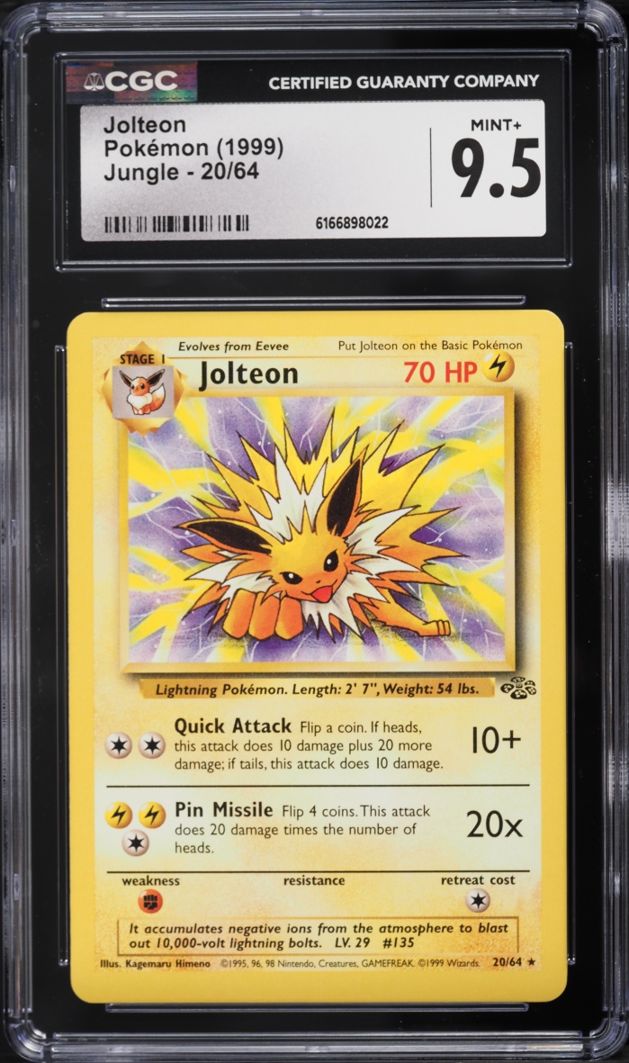 1999 Pokemon Jungle Jolteon #20 CGC 9.5 MINT+