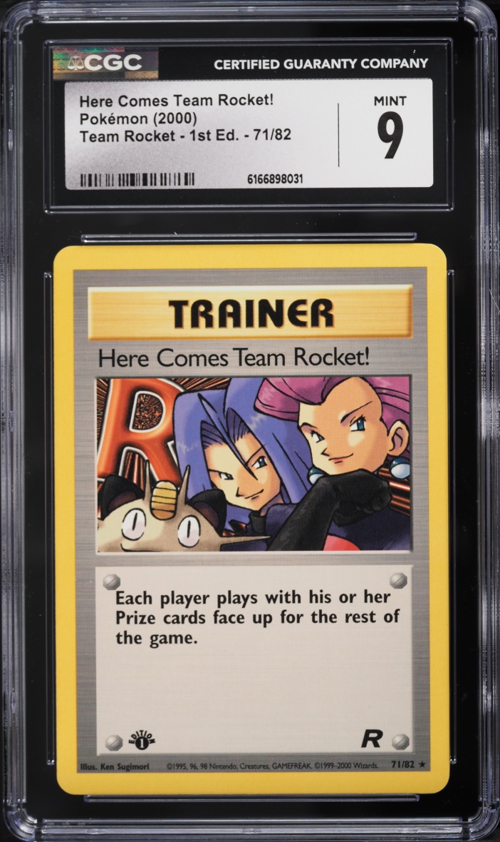 2000 Pokemon Team Rocket 1st Edition Here Comes Team Rocket! #71 CGC 9 MINT