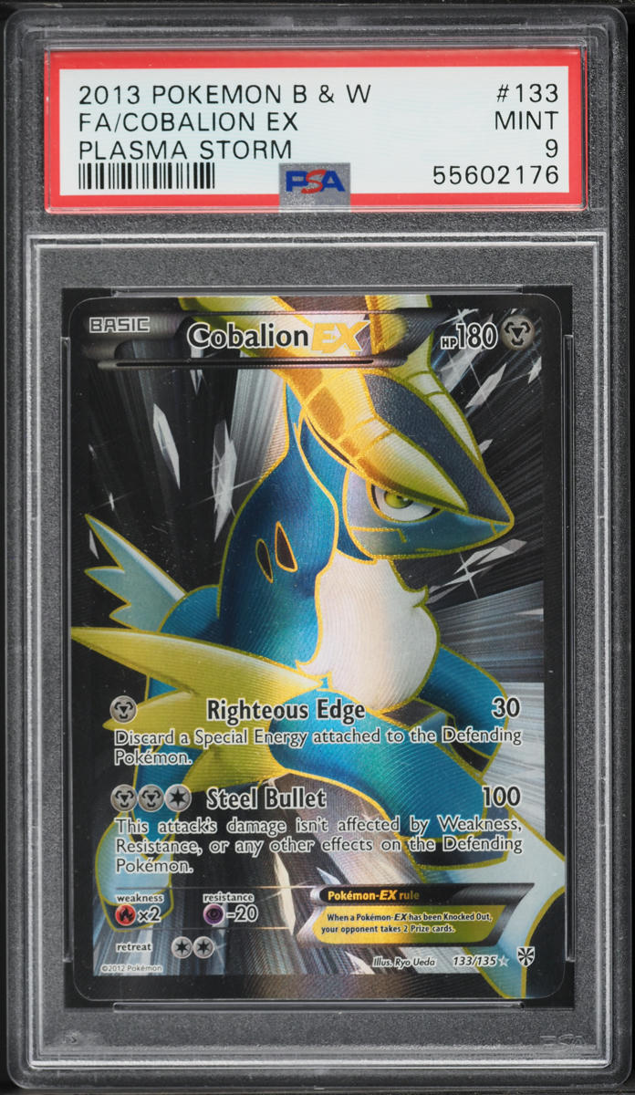 2013 Pokemon Black & White Plasma Storm Full Art Cobalion EX #133 PSA 9 MINT