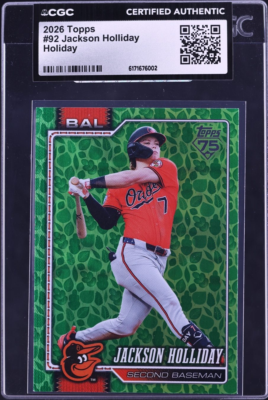 2026 Topps Holiday Jackson Holliday #92 CGC AUTH
