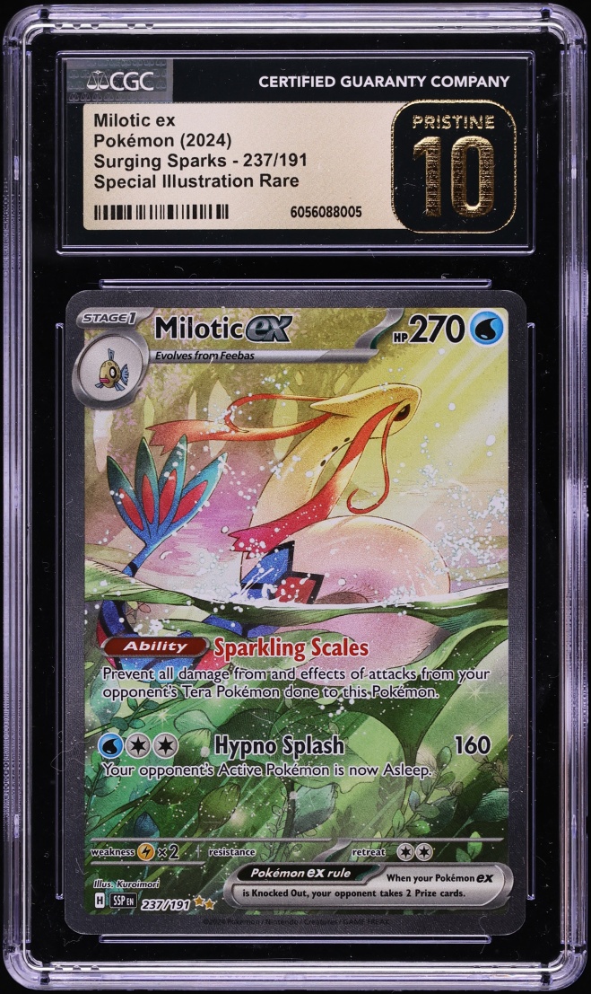 2024 Pokemon Scarlet & Violet Surging Sparks SIR Milotic EX #237 CGC 10 PRISTINE