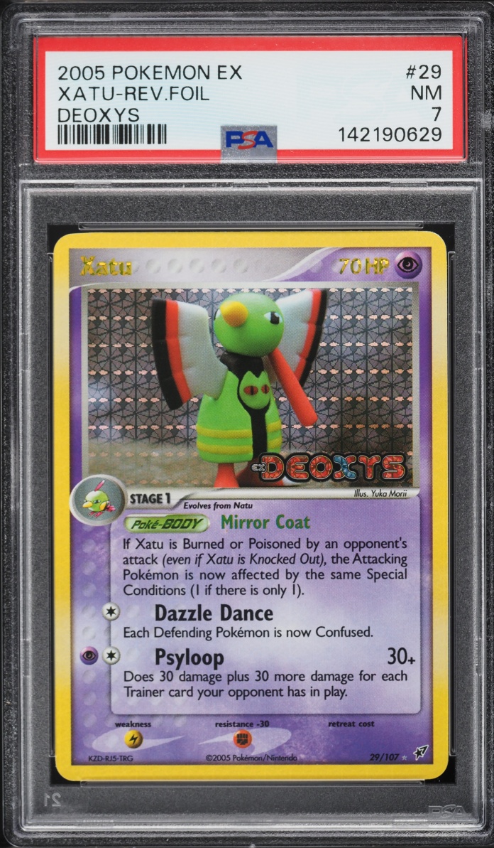 2005 Pokemon EX Deoxys Reverse Holo Xatu #29 PSA 7 NRMT