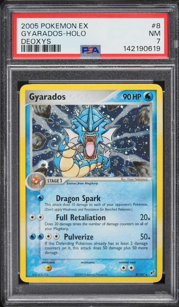2005 Pokemon EX Deoxys Holo Gyarados #8 PSA 7 NRMT