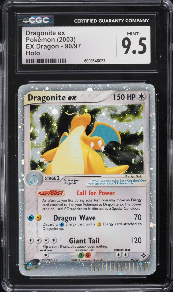 2003 Pokemon EX Dragon Holo Dragonite EX #90 CGC 9.5 MINT+