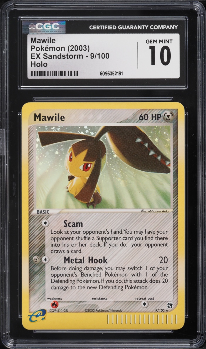 2003 Pokemon EX Sandstorm Holo Mawile #9 CGC 10 GEM MINT