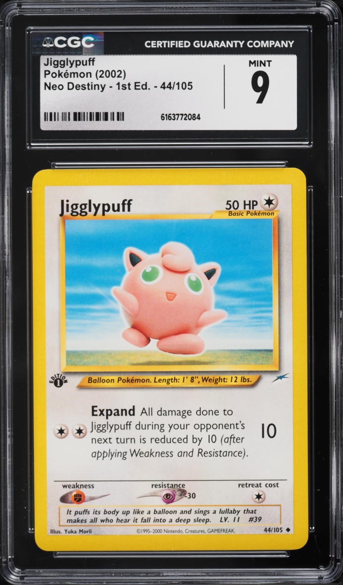 2002 Pokemon Neo Destiny 1st Edition Jigglypuff #44 CGC 9 MINT