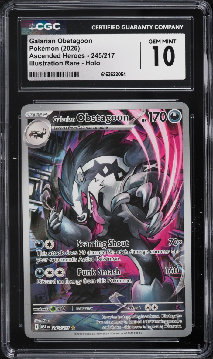2026 Pokemon Mega Evolution Ascended Heroes IR Galarian Obstagoon #245 CGC 10 GEM MINT