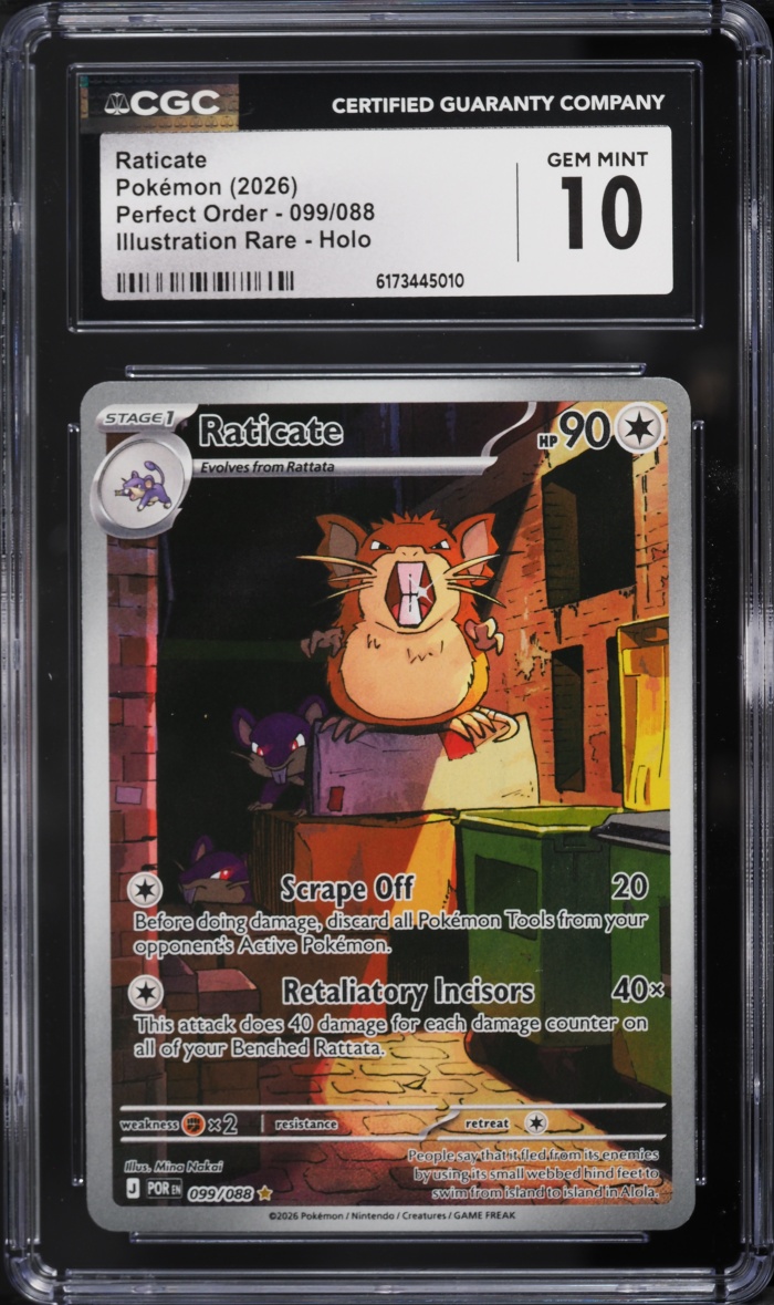 2026 Pokemon Mega Evolution Perfect Order IR Raticate #99 CGC 10 GEM MINT