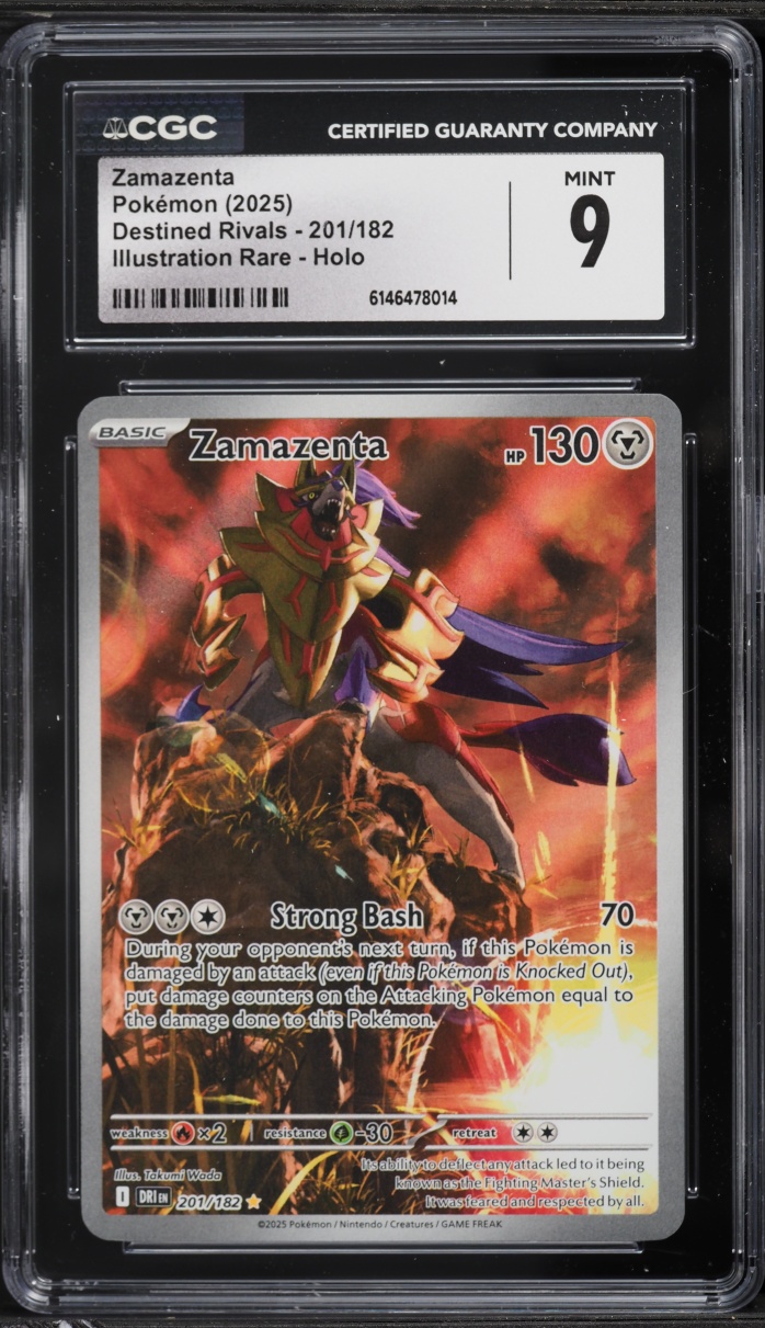 2025 Pokemon Scarlet & Violet Destined Rivals IR Zamazenta #201 CGC 9 MINT