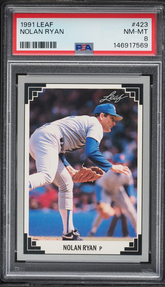 1991 Leaf Nolan Ryan #423 PSA 8 NM-MT