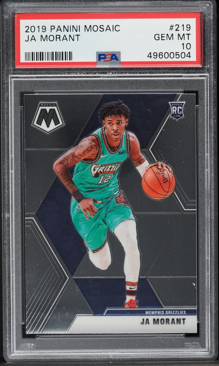 2019 Panini Mosaic Ja Morant ROOKIE #219 PSA 10 GEM MINT