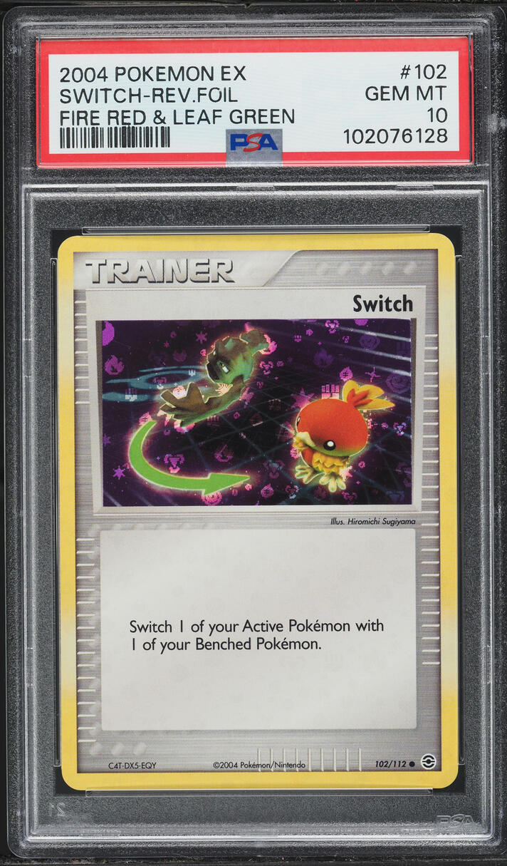 2004 Pokemon EX Fire Red Leaf Green Reverse Holo Switch #102 PSA 10 GEM MINT