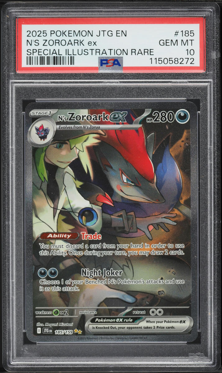 2025 Pokemon Scarlet & Violet Journey Together SIR N's Zoroark ex #185 PSA 10 GEM MINT