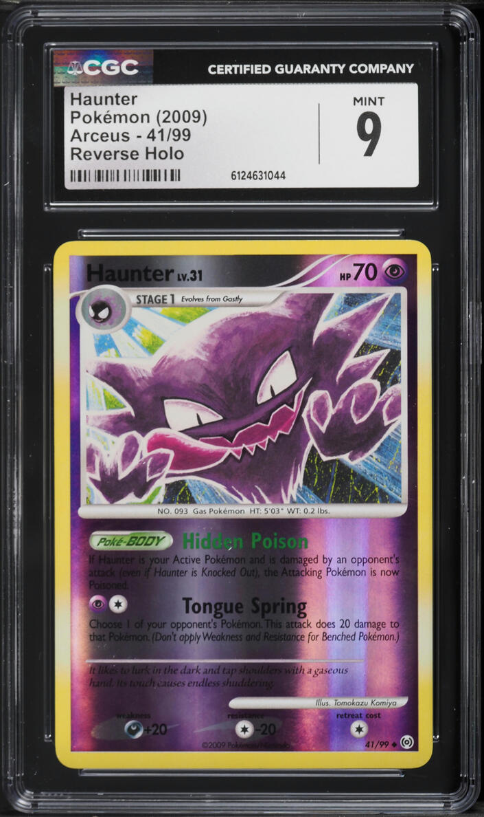 2009 Pokemon Platinum Arceus Reverse Holo Haunter #41 CGC 9 MINT