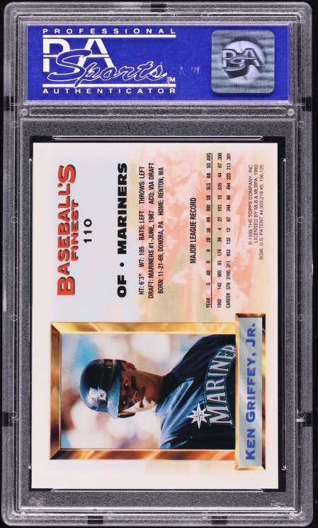 1993 Finest Refractor Ken Griffey Jr. ALL-STAR #110 PSA 9(oc) MINT - Photo 2