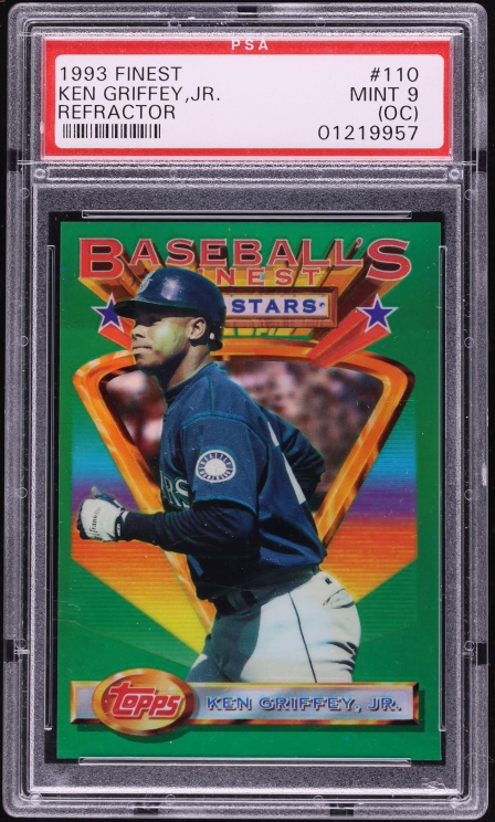 1993 Finest Refractor Ken Griffey Jr. ALL-STAR #110 PSA 9(oc) MINT - Photo 1